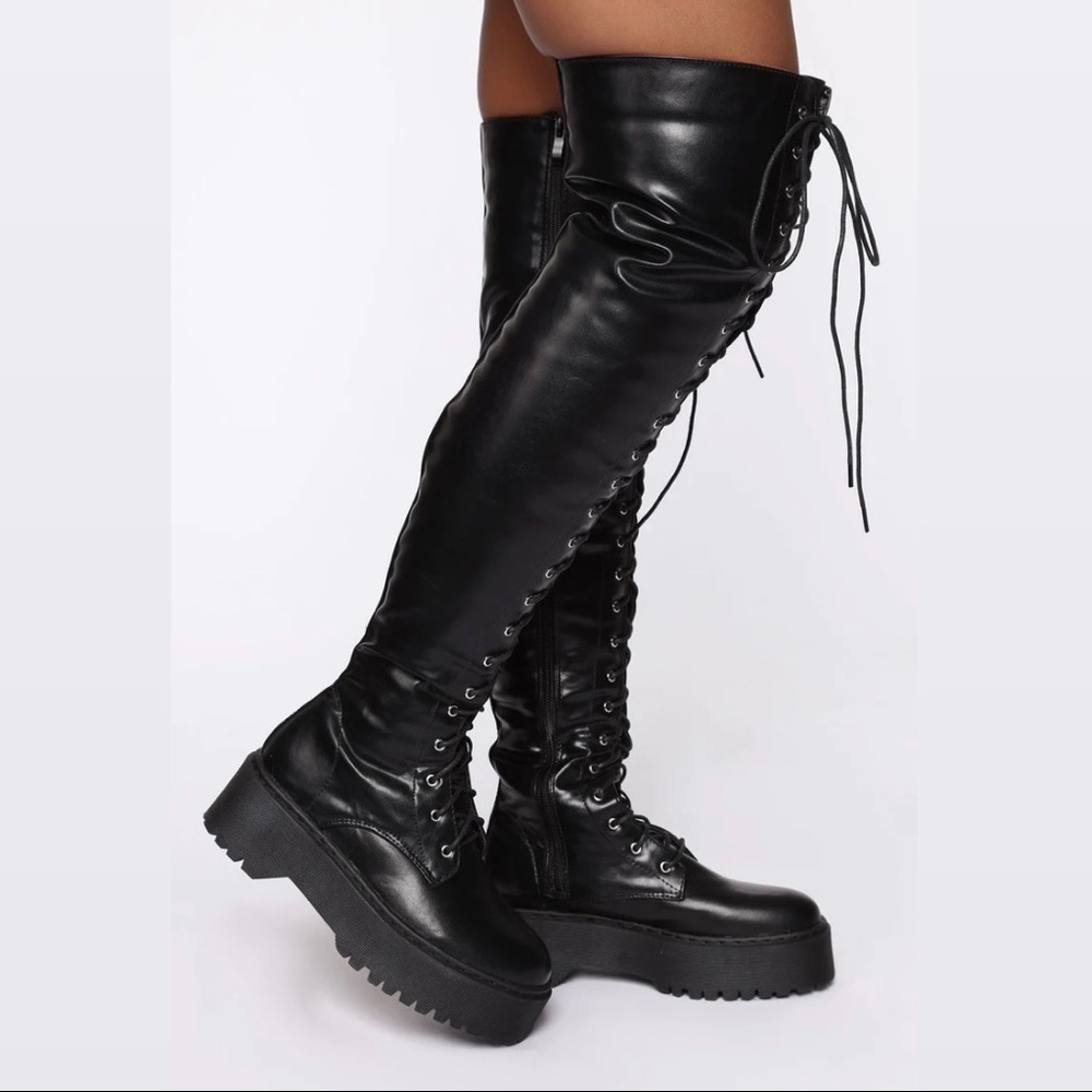 Over the Knee Combat Boots